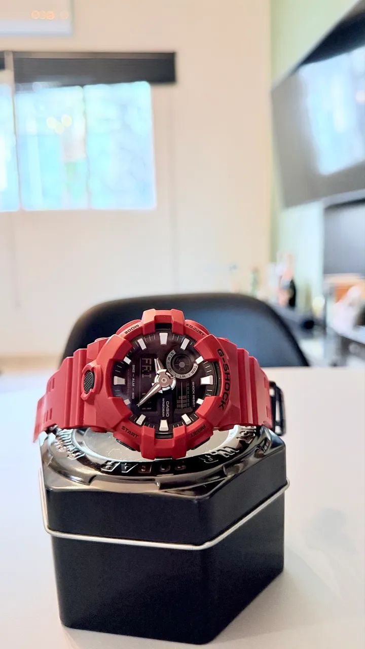 G-Shock GA-700-4A Vermelho - Foto 4