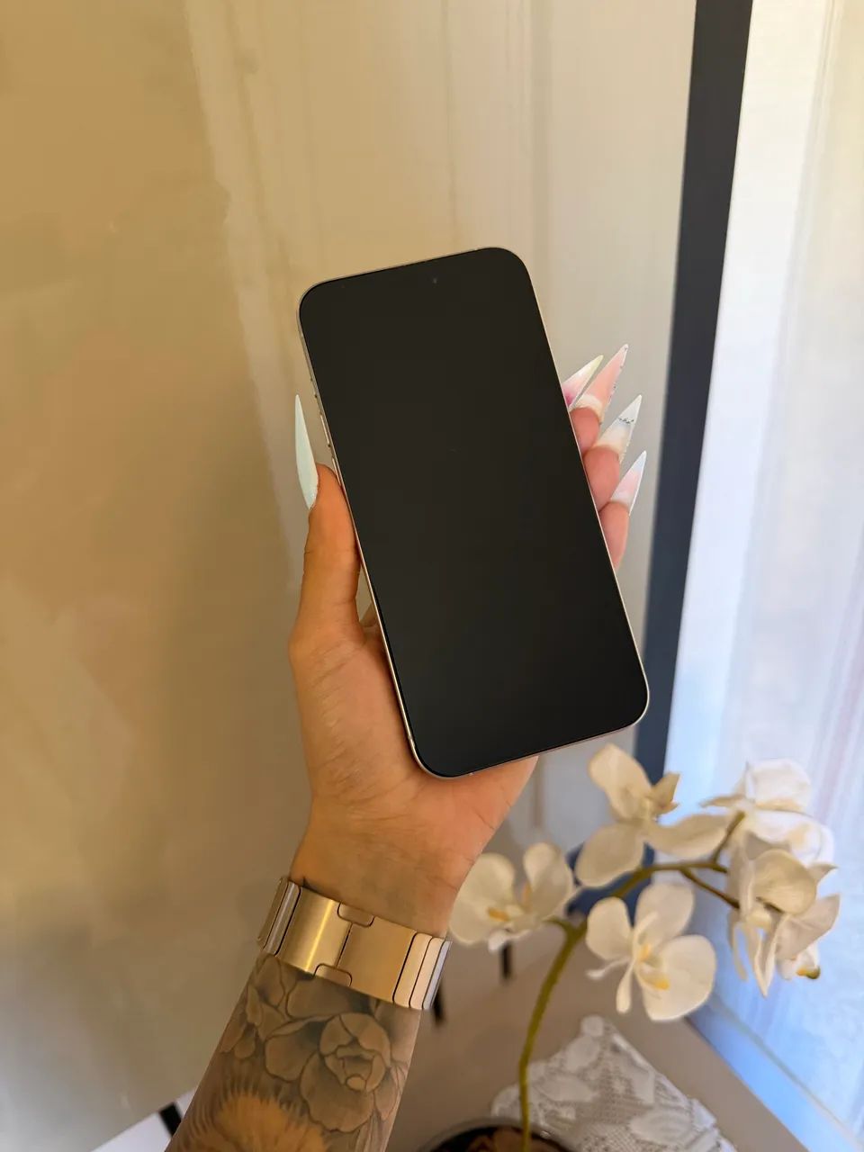 iPhone 15 Pro Max Titânio Branco IMPECÁVEL  - Foto 4