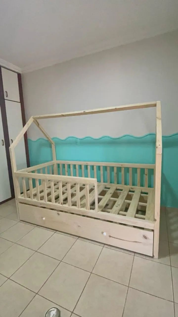 Bicama solteiro montessori casinha - Foto 3