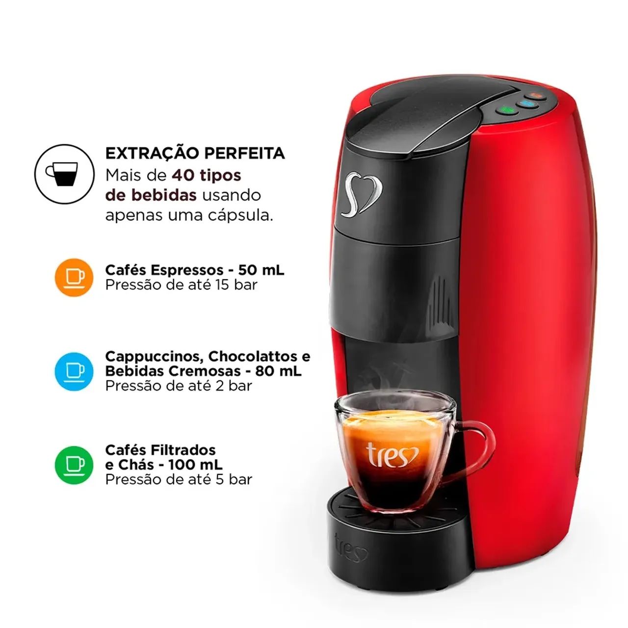 Cafeteira 3 coraçoes LOV
