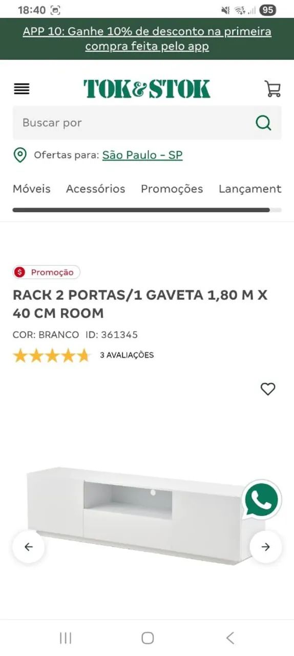 RACK TOK STOK USADO