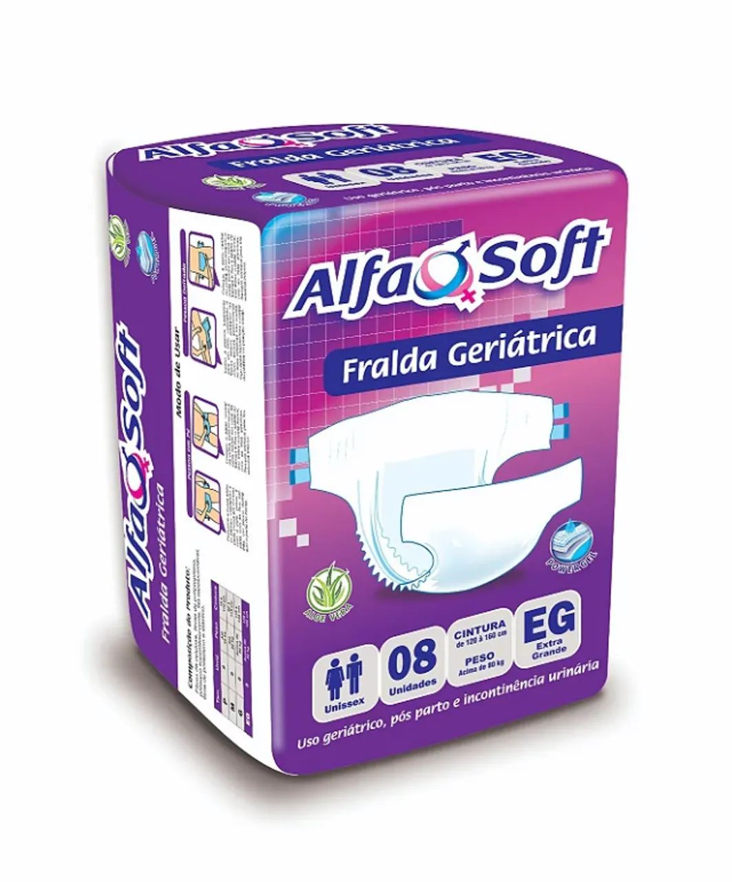 Pacotão 80 Fraldas geriátricas tamanho GG - Foto 2