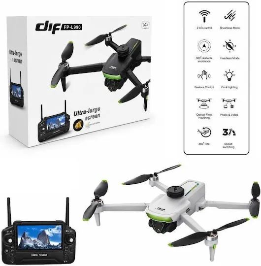 Drone Dif Fp-l990 com câmera 4k e controle 