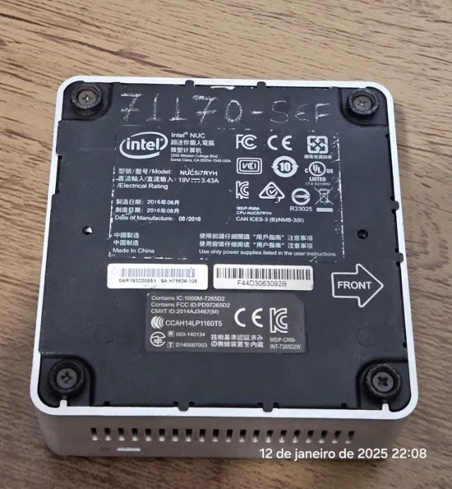 Mini PC Intel NUC 5 i7 8gb ram 128gb ssd - Computadores e Desktops