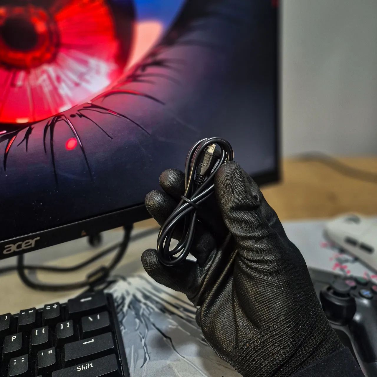 CONTROLE SEM FIO BLUETOOTH - COMPATÍVEL COM PS4 - Foto 3