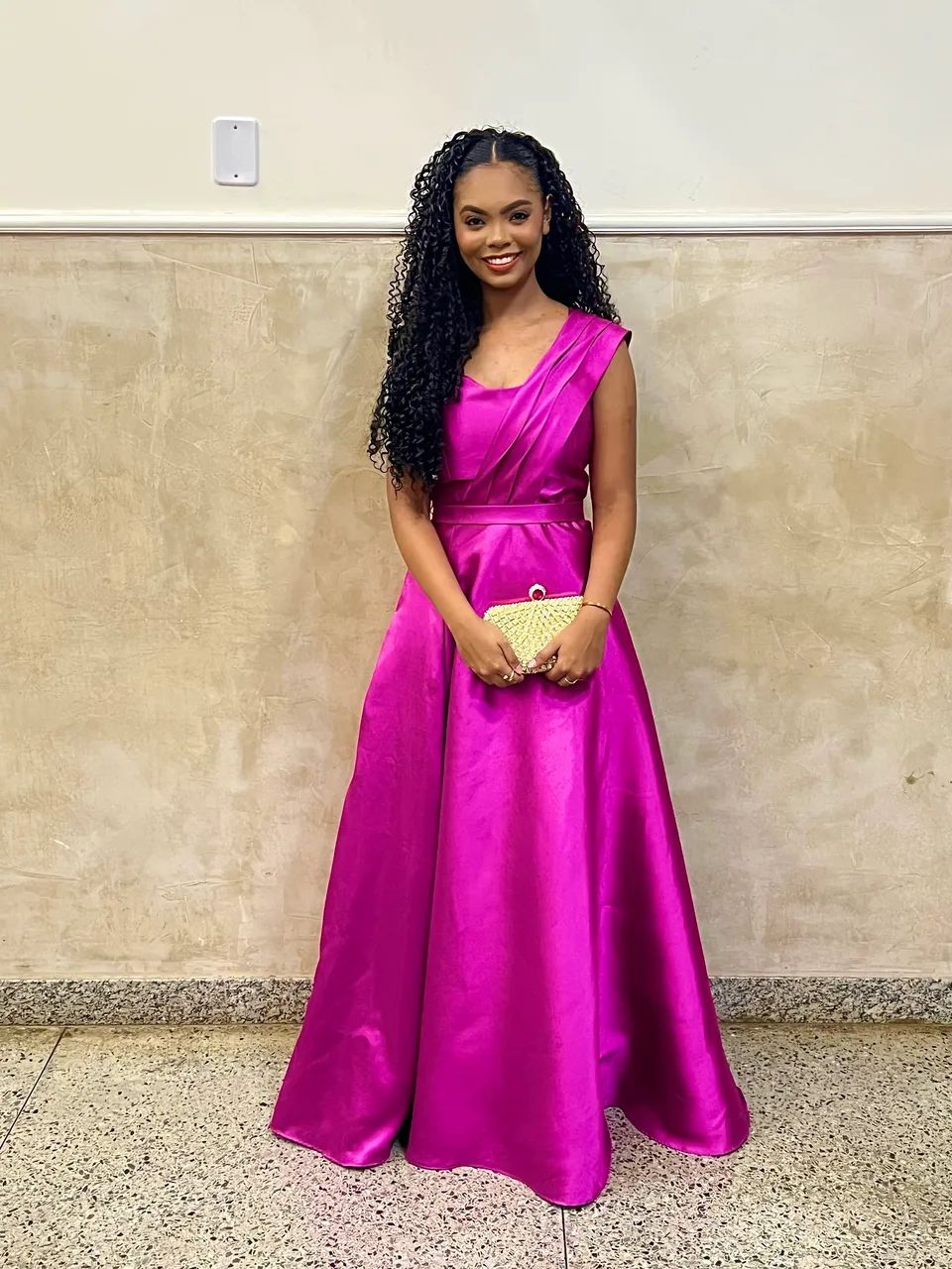 Vestido de madrinha Fucsia 