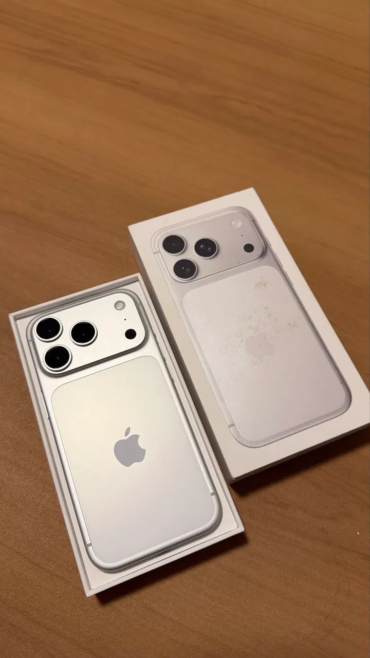iPhone 17 Pro 256GB Silver, Seminovo, 100%, Garantia Apple até