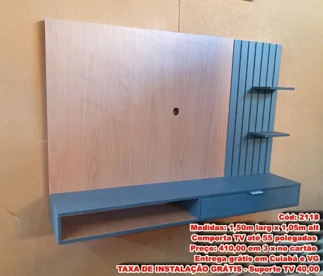 Painel MDF p/ TV até 55 polegadas (NOVO) - Foto 3
