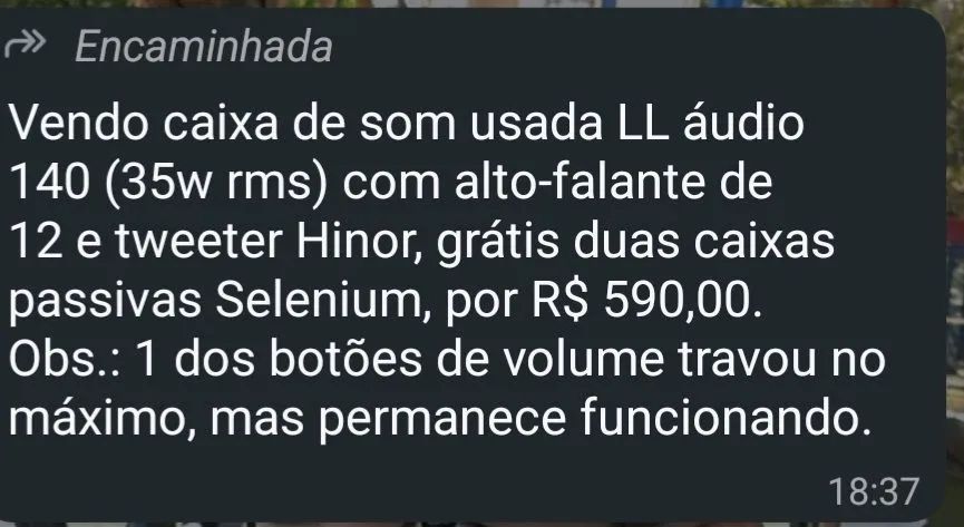 Caixa de som  em perfeito estado!