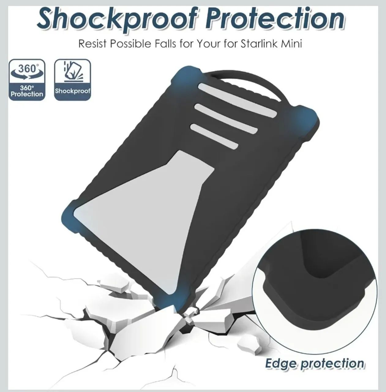 Capa protetora de silicone para Starlink, mini com alça superior de fácil instalação - Foto 3