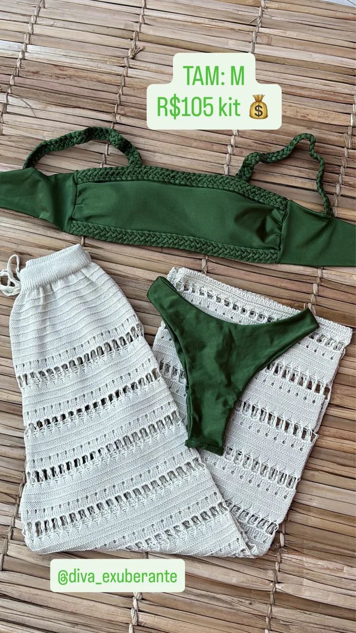 Kit biquíni e calça tricô  - Foto 2