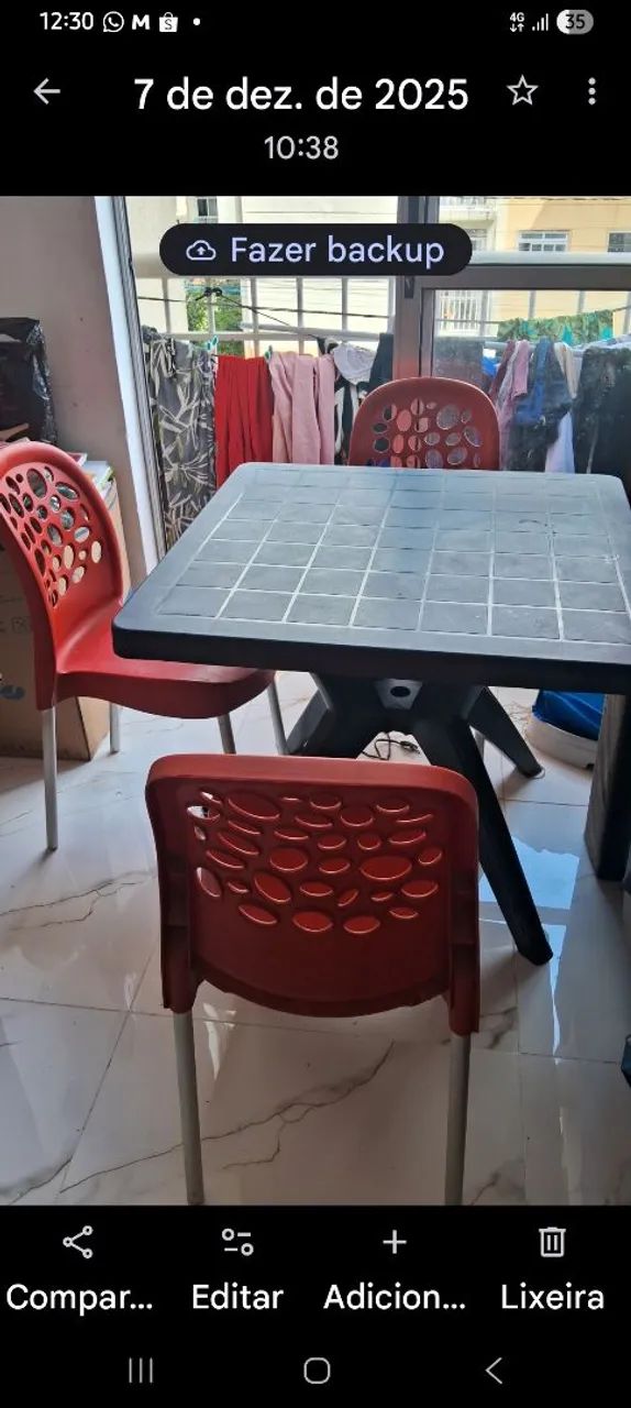 Mesa com 3 cadeiras  - Foto 2