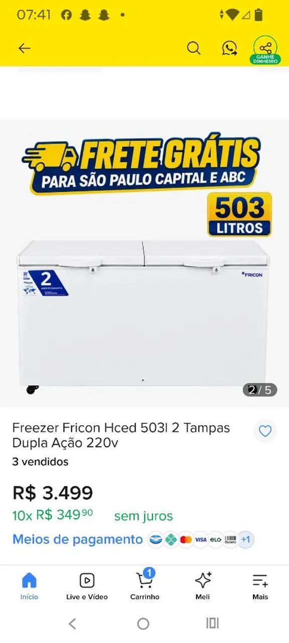 Freezer fricon horizontal 