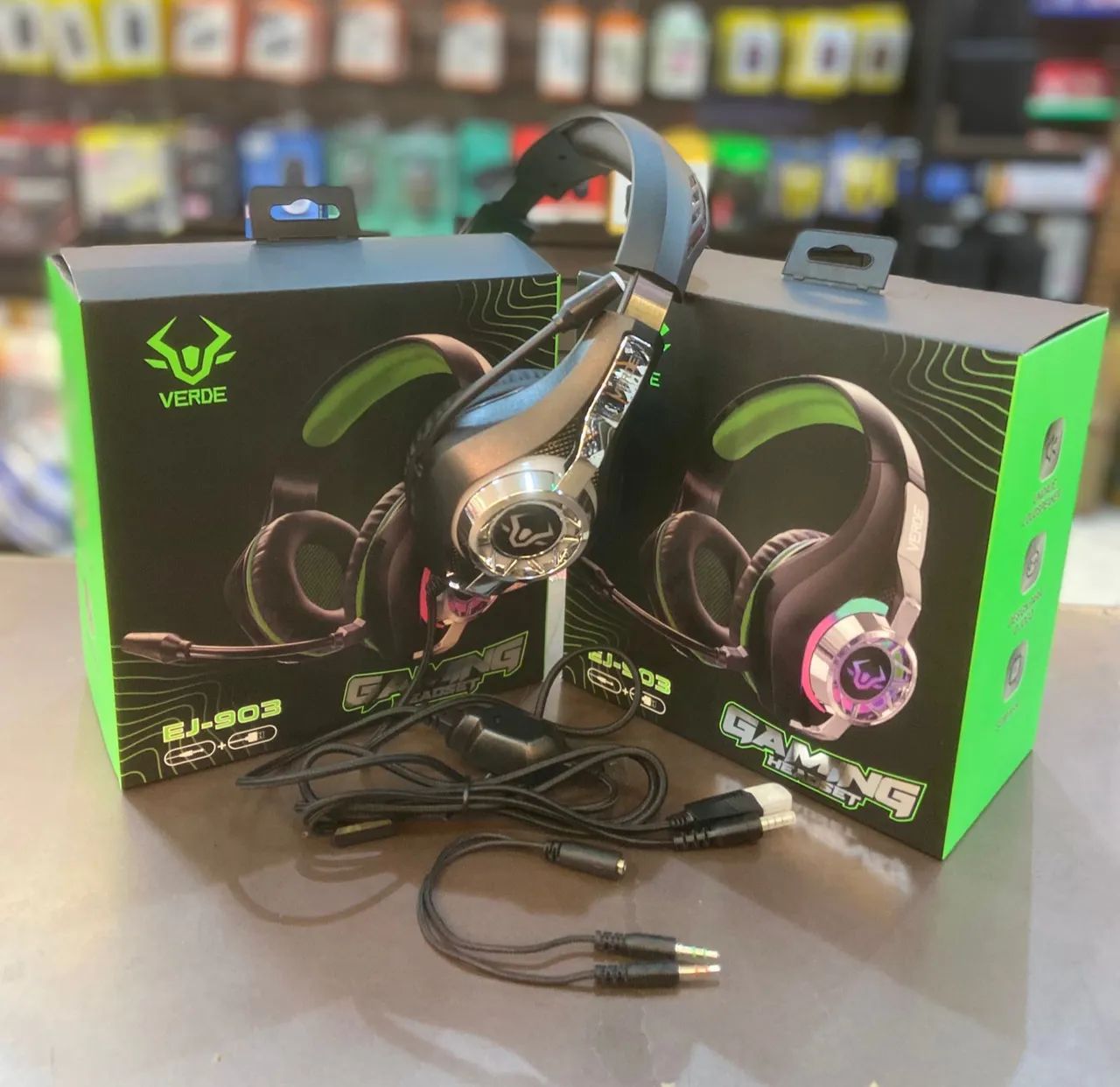 Headset gamer Verde modelo EJ- 903 - Foto 2