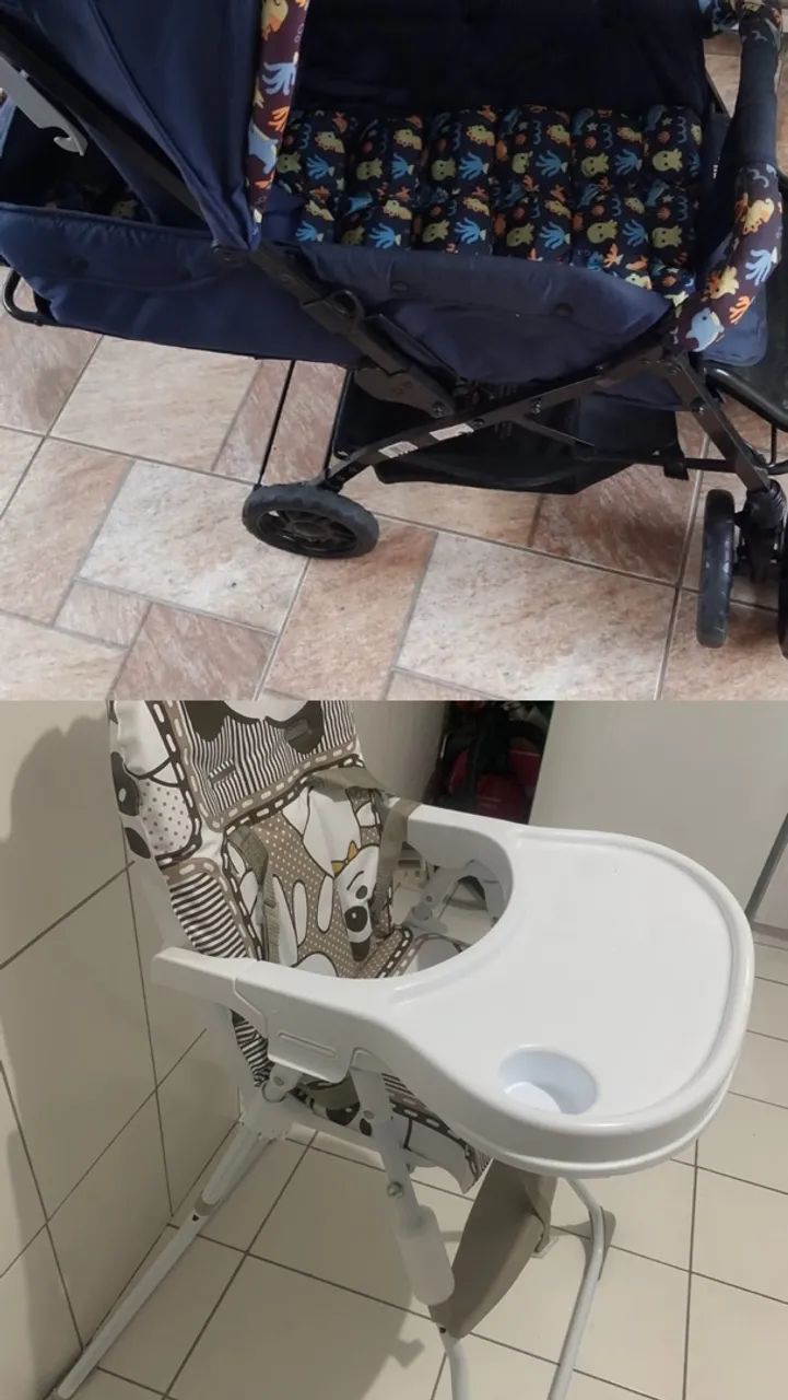 Carrinho e cadeira de bebê 