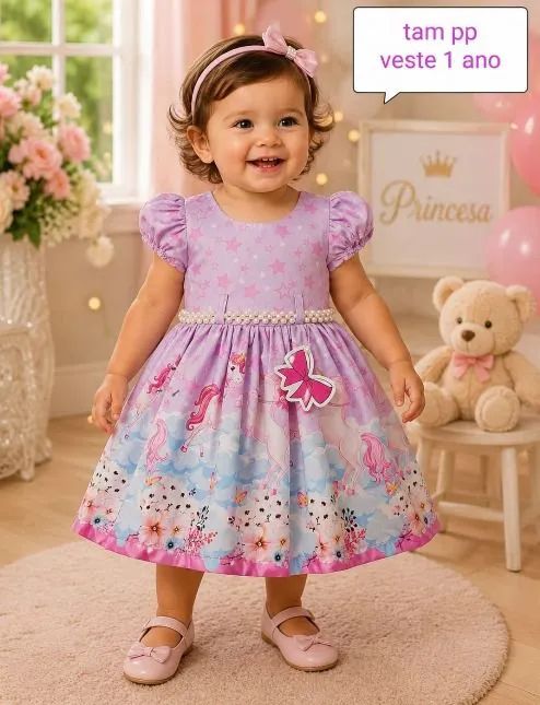 Vendo lote de vestidos infantis 1