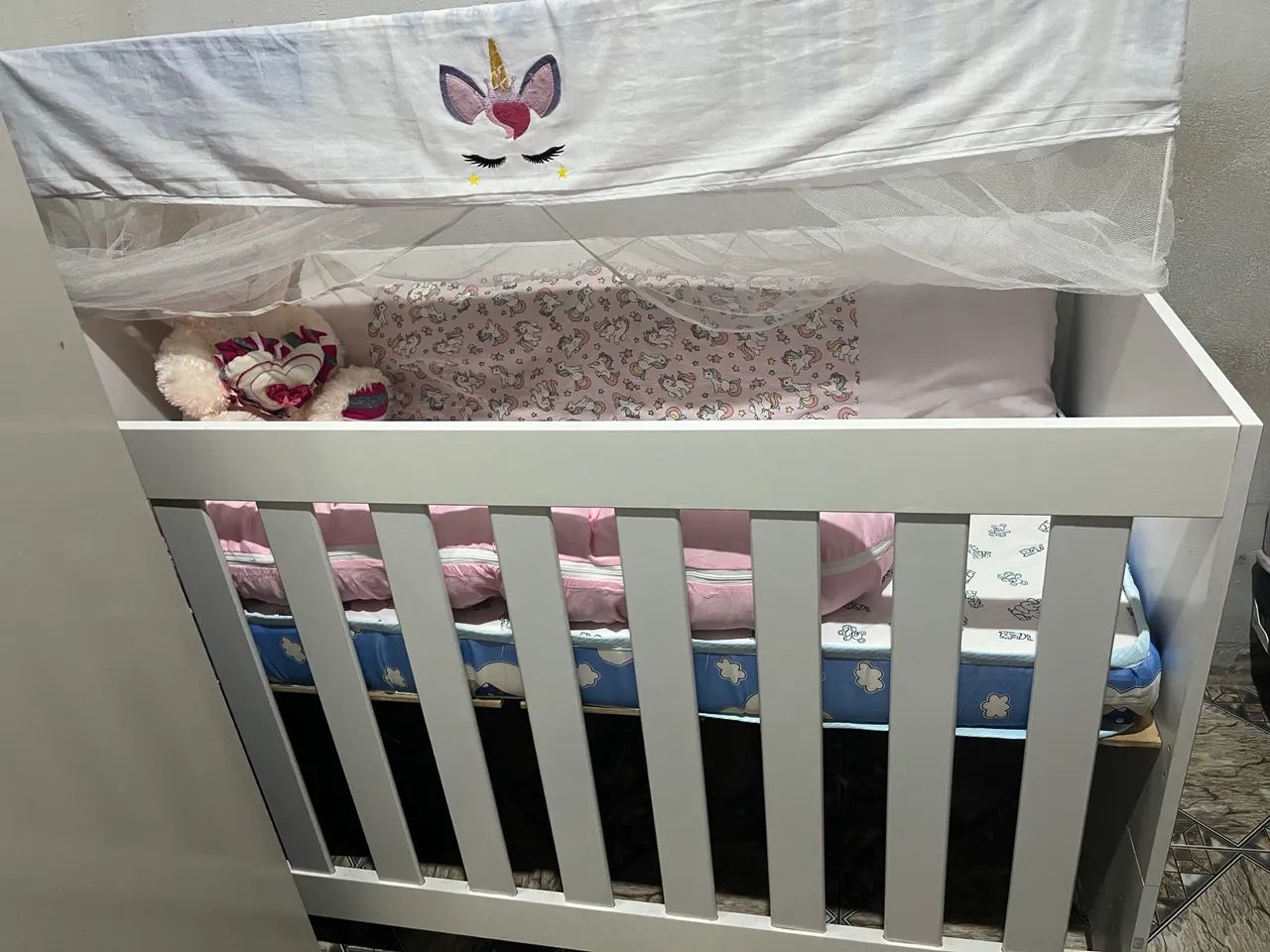 Berço 3 em 1 com colchão 