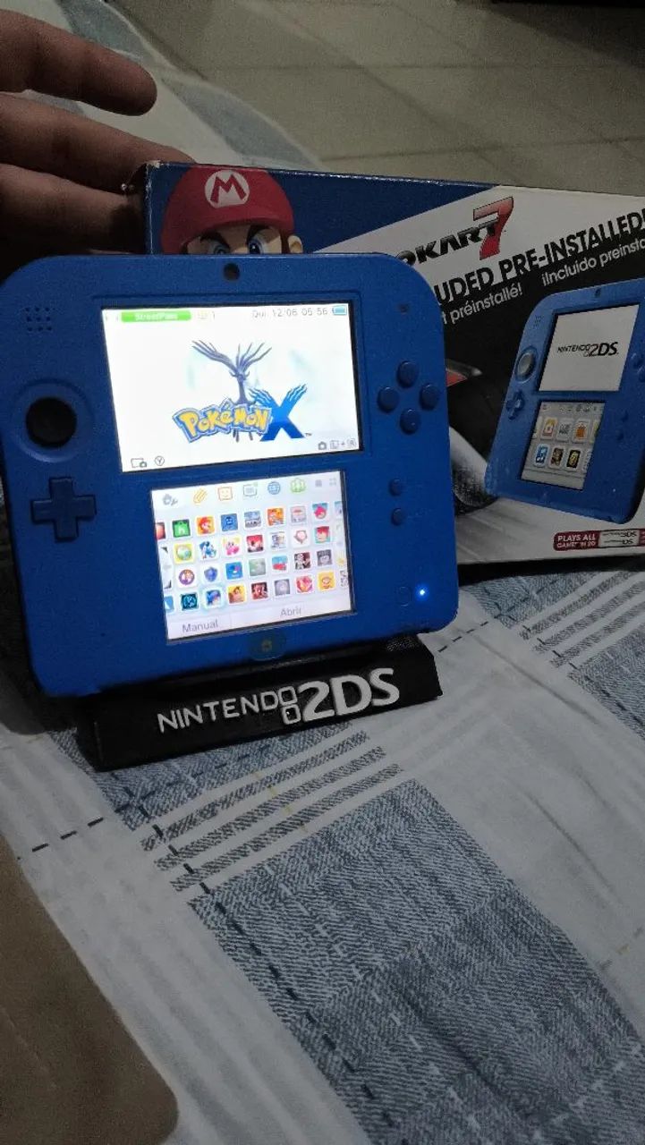 Nintendo 2ds d3sbl0k34do com caixa serial batendo - Foto 4