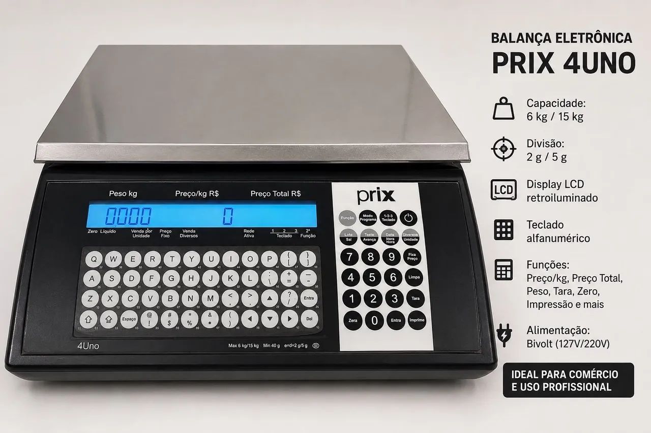 Balança digital com impressora Prix 4uno