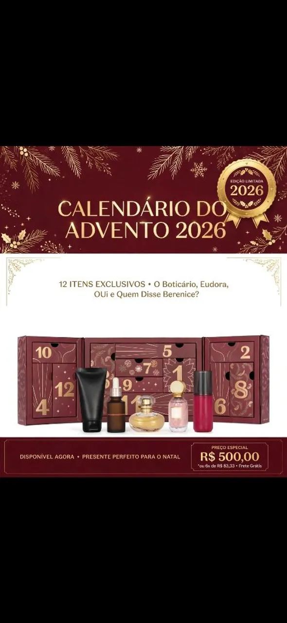 Calendário do advento boticario 