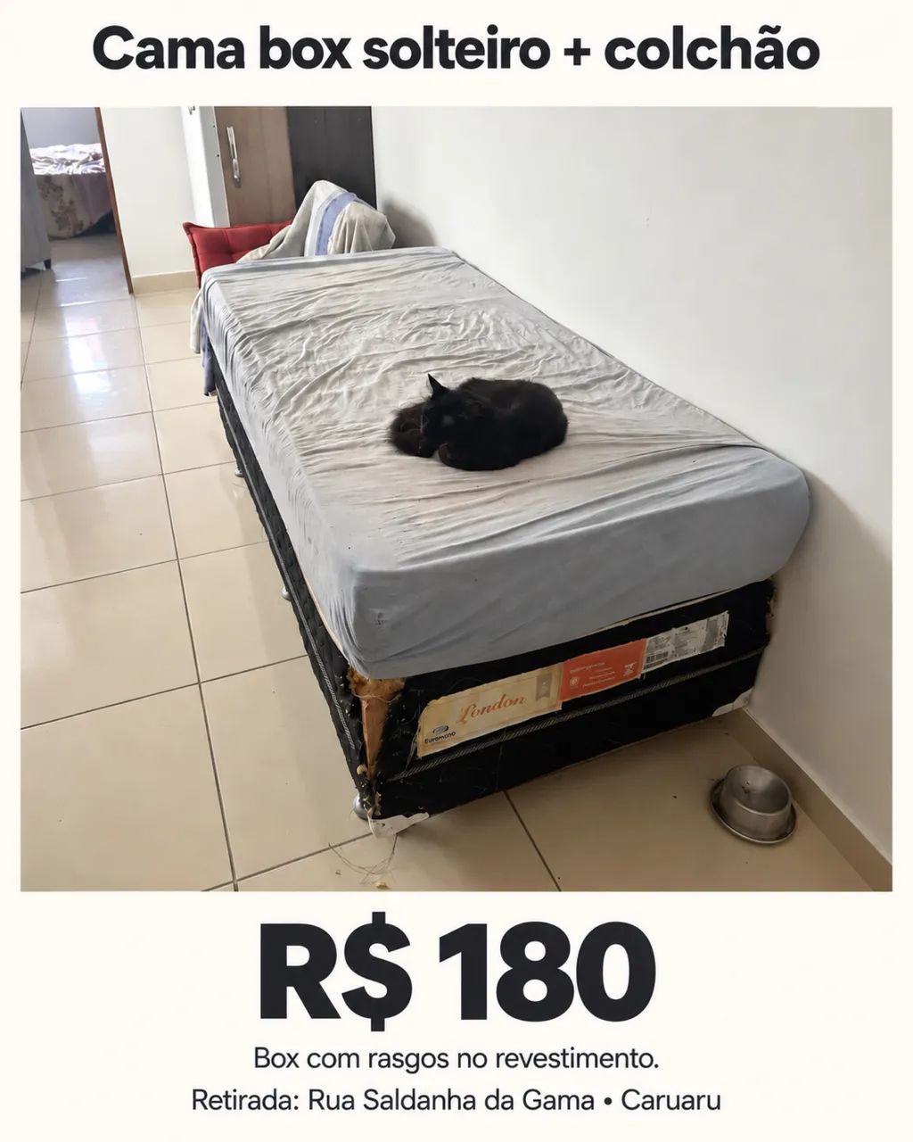 CAMA BOX + COLCHÃO SOLTEIRO 180 reais - Foto 3