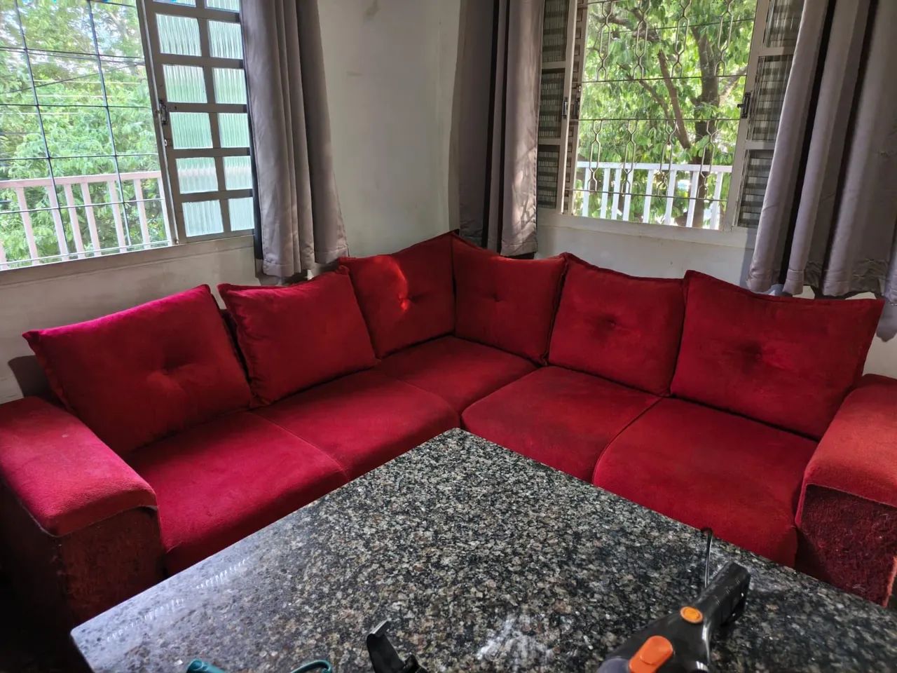 Sofá em L Vermelho  - Foto 2