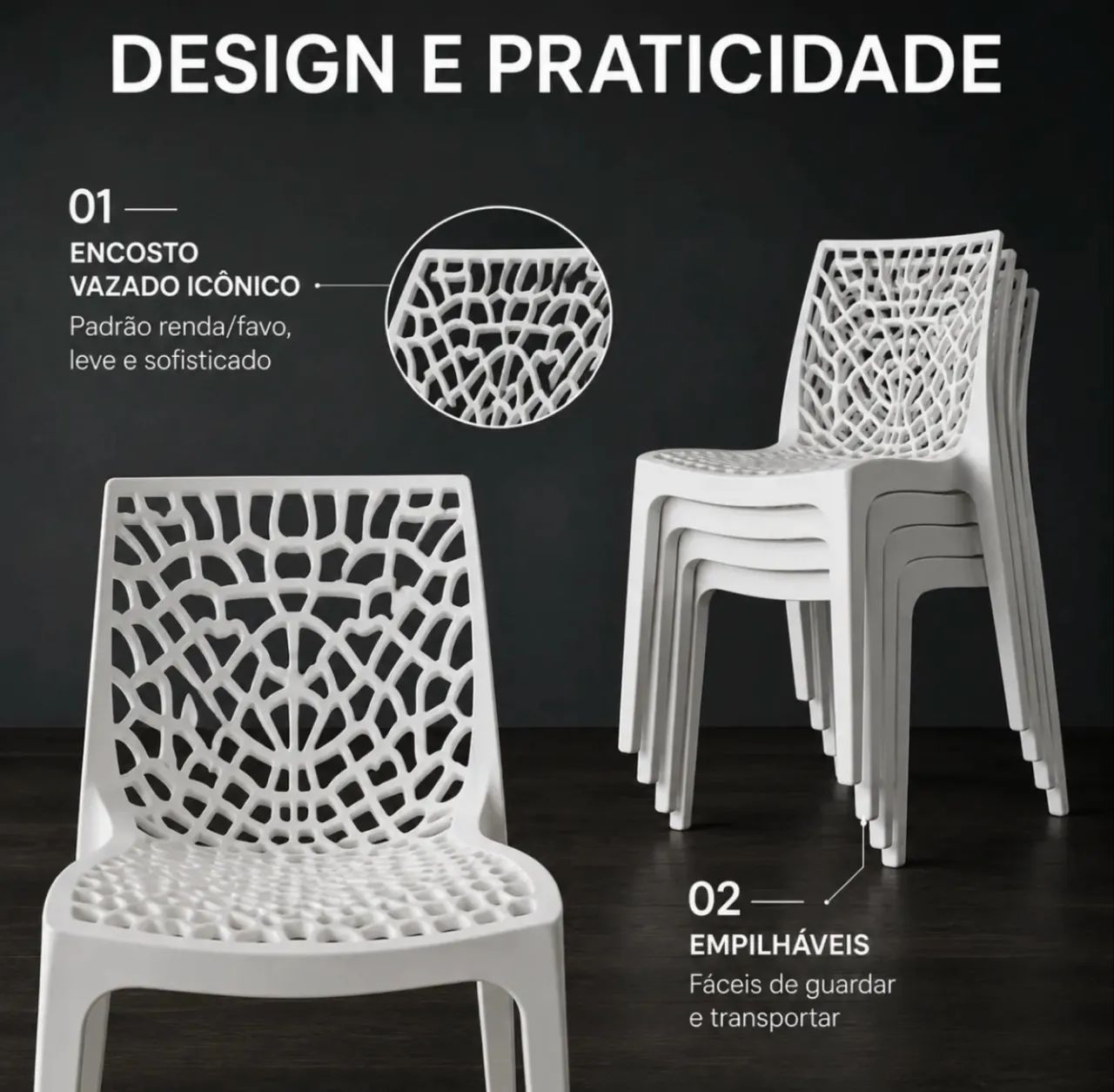Cadeira Gruvyer Branca Nova - Preço Especial - Foto 3