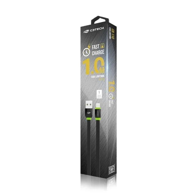 Cabo Iphone Usb-lightning 1m Cb-110bk Preto C3tech *ENTREGA GRÁTIS* - Foto 4