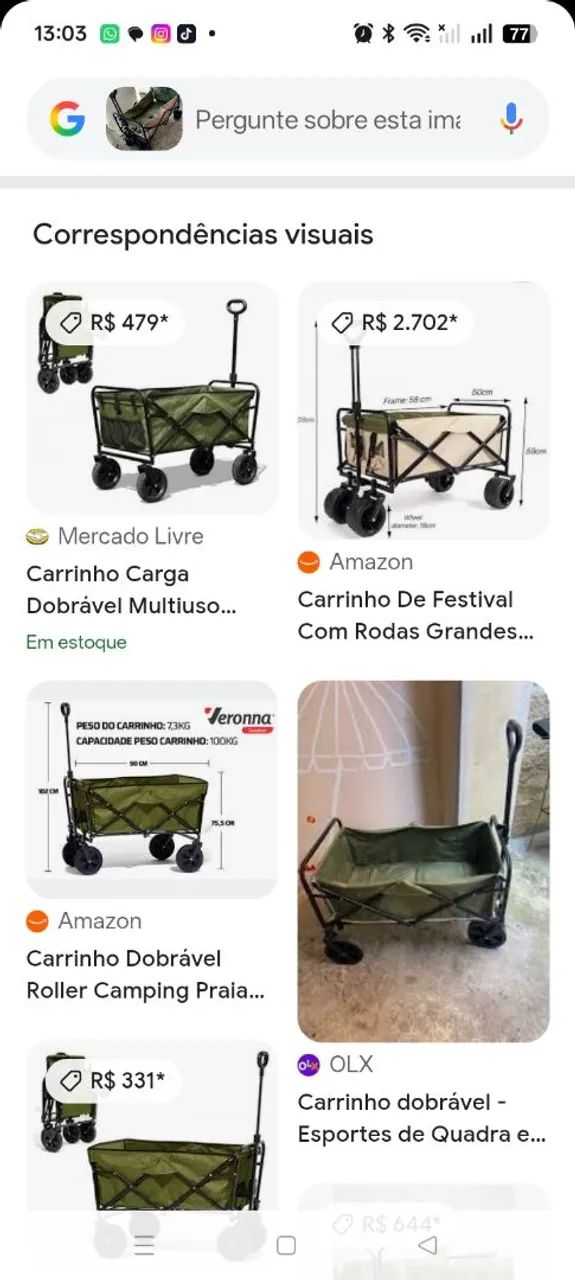 Carrinho dobrável  - Foto 4