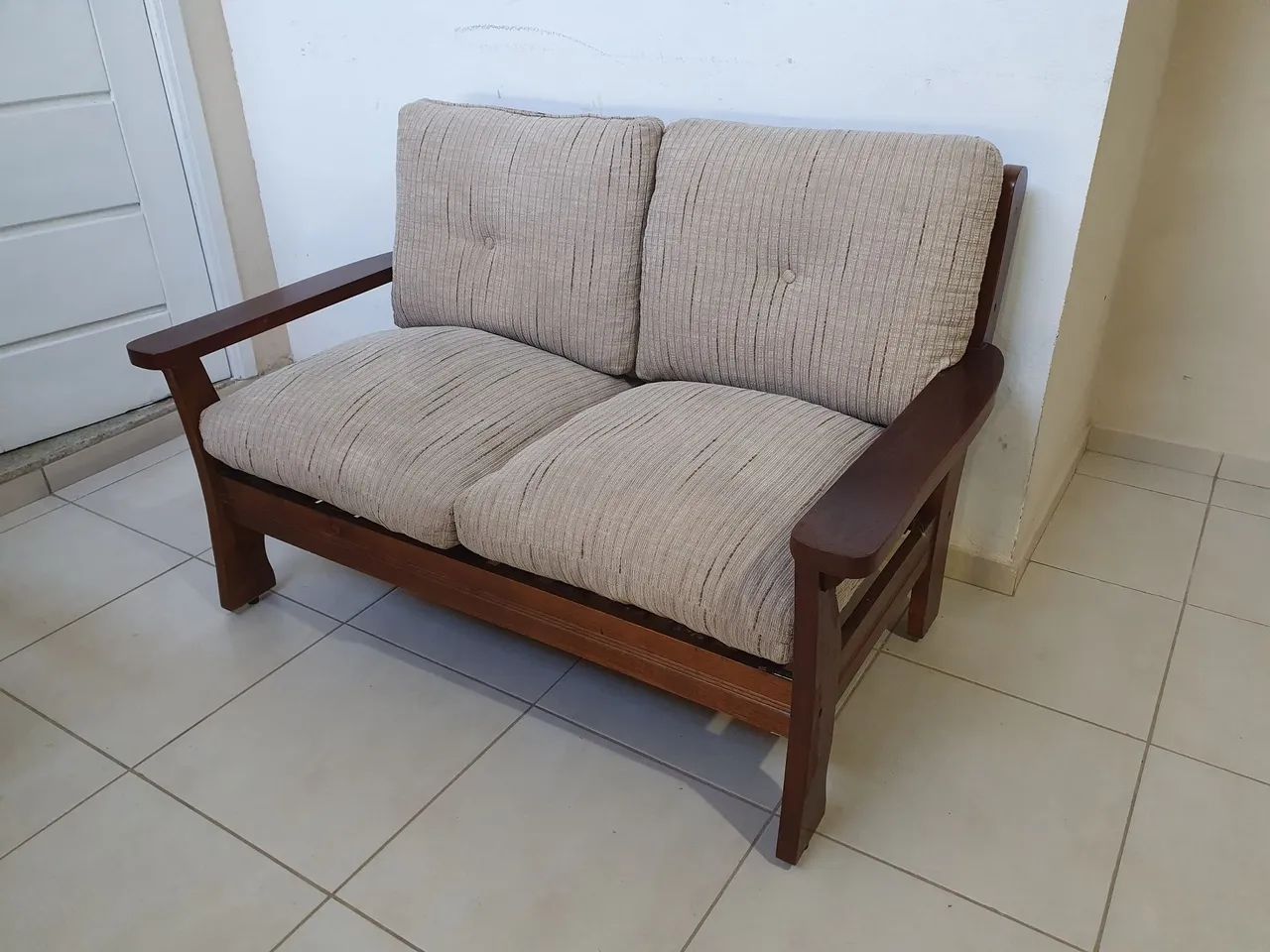 Jogo de sofá de madeira  - Foto 2
