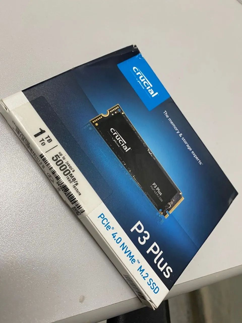 SSD CRUCIAL P3 PLUS - 1TB Nvme 2280, Velocidade de leitura 5000MB