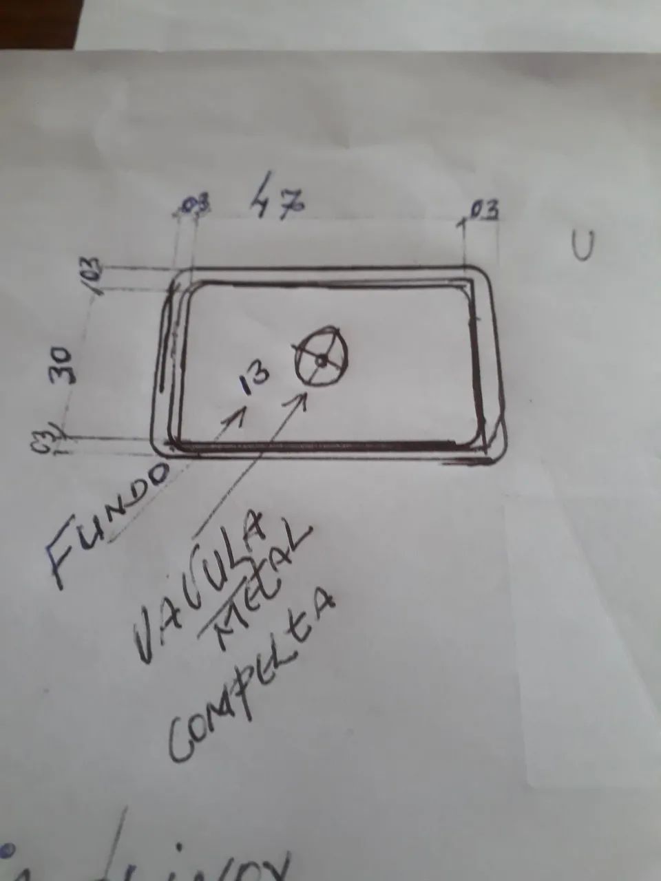 Cuba de pia retangular - Foto 5