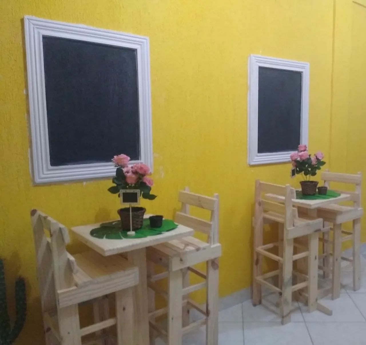 Conjunto de mesa bistrô de palete  - Foto 2