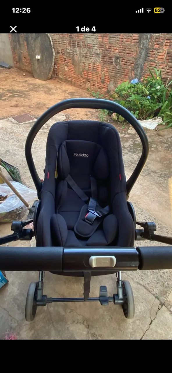 carrinho e bebe conforto kiddo