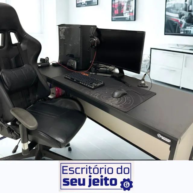 Escrivaninha Reforçada 1,5m NOVA Mesa Industrial Birô Multiuso Computador Notebook Estudo