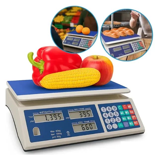 Balança Eletrônica Digital 40kg Precisão Bateria Bivolt nova lacrada