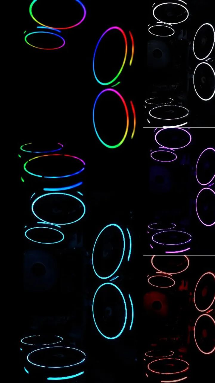 KIT 7 FAN ARGB RISE MODE LASER COM CONTROLADORA ARGB | ÓTIMO ESTADO