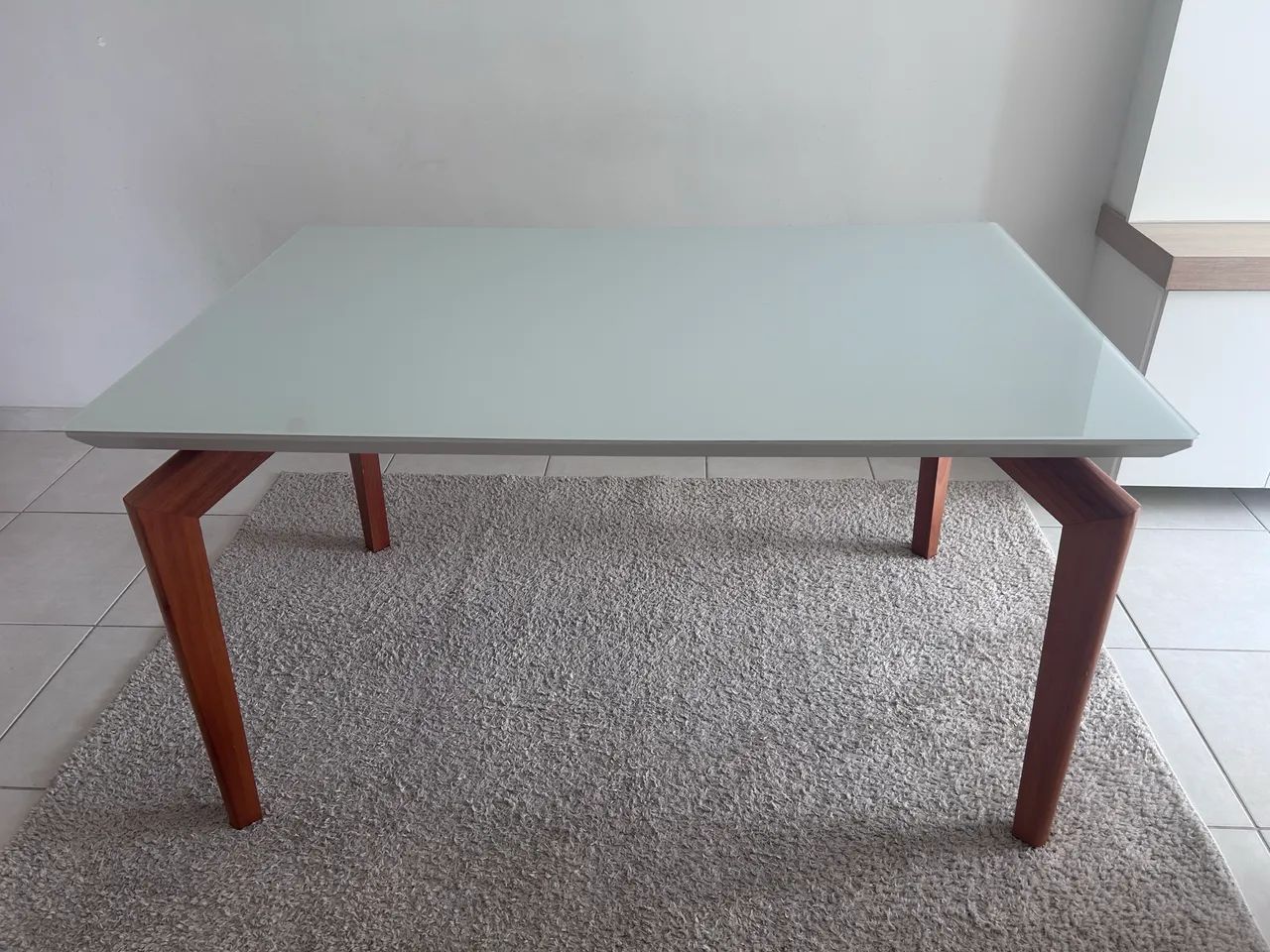 Mesa retangular tampo vidro 1,40 x 0,90  - Foto 2