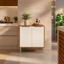 BALCÃO DIVINA ESPLENDIDA 80CM COM 2 POTAS EM RANCO E GRAFIT - COMPRE HOJE RECEBA AMANHÃ - Foto 2
