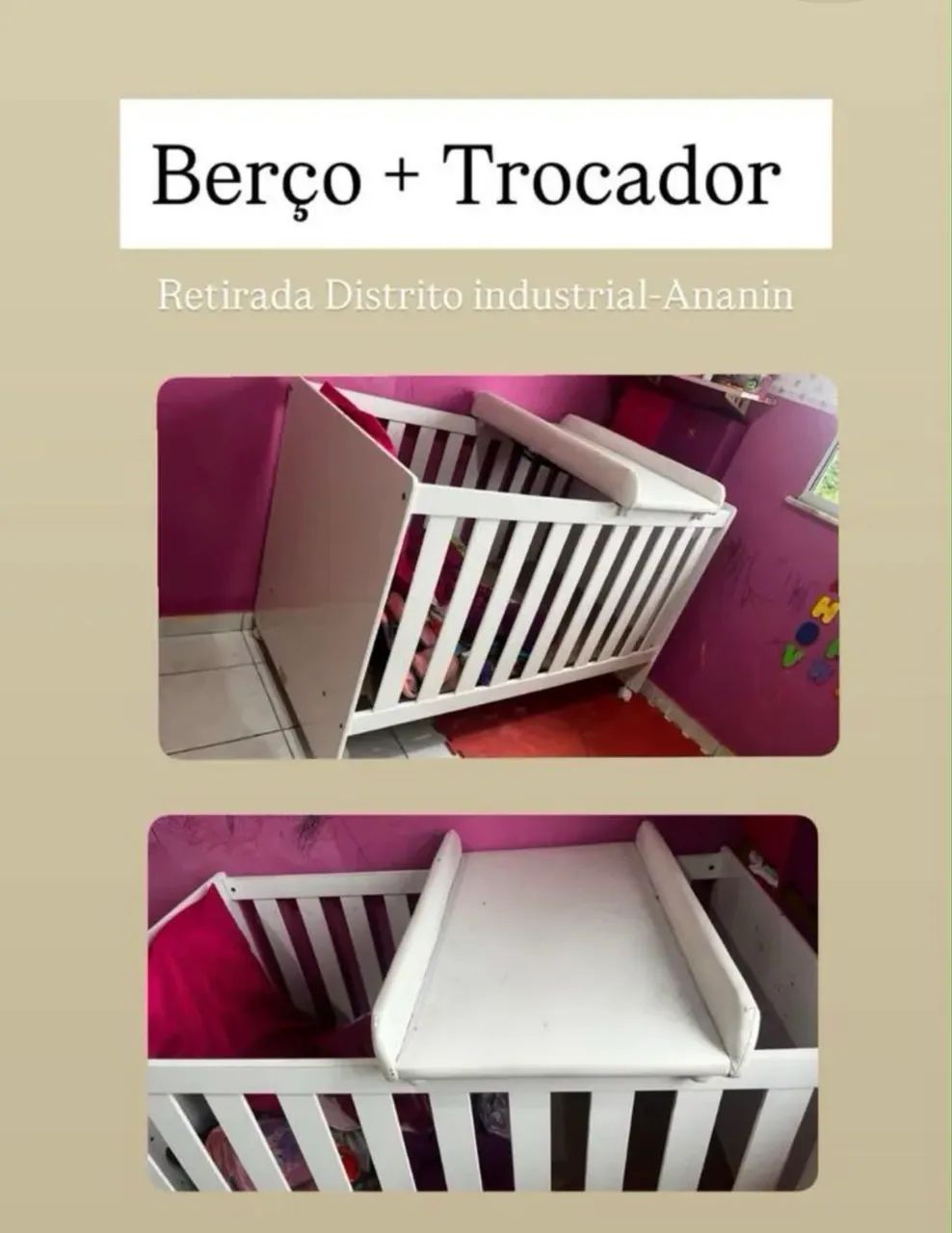 Berço e Trocador de Bebê 