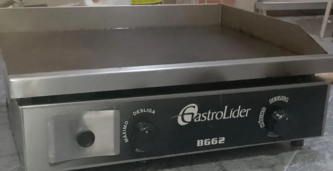 Chapa de lanche a gás 