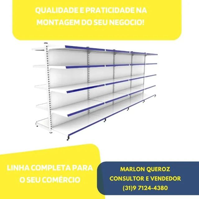 Gôndola de Centro Branca Polar 5 Bandejas