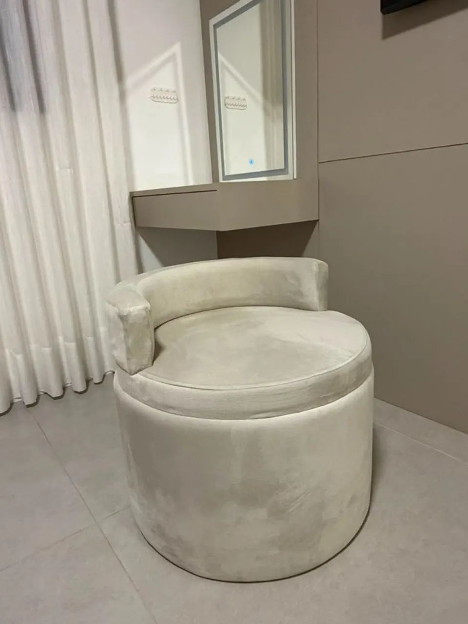Poltrona Decorativa para Penteadeira - Off White - Foto 2