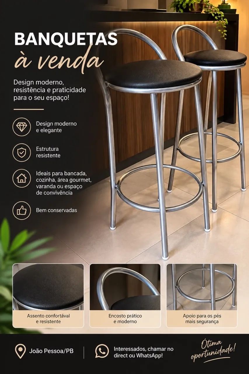 VENDE-SE 2 BANQUETAS