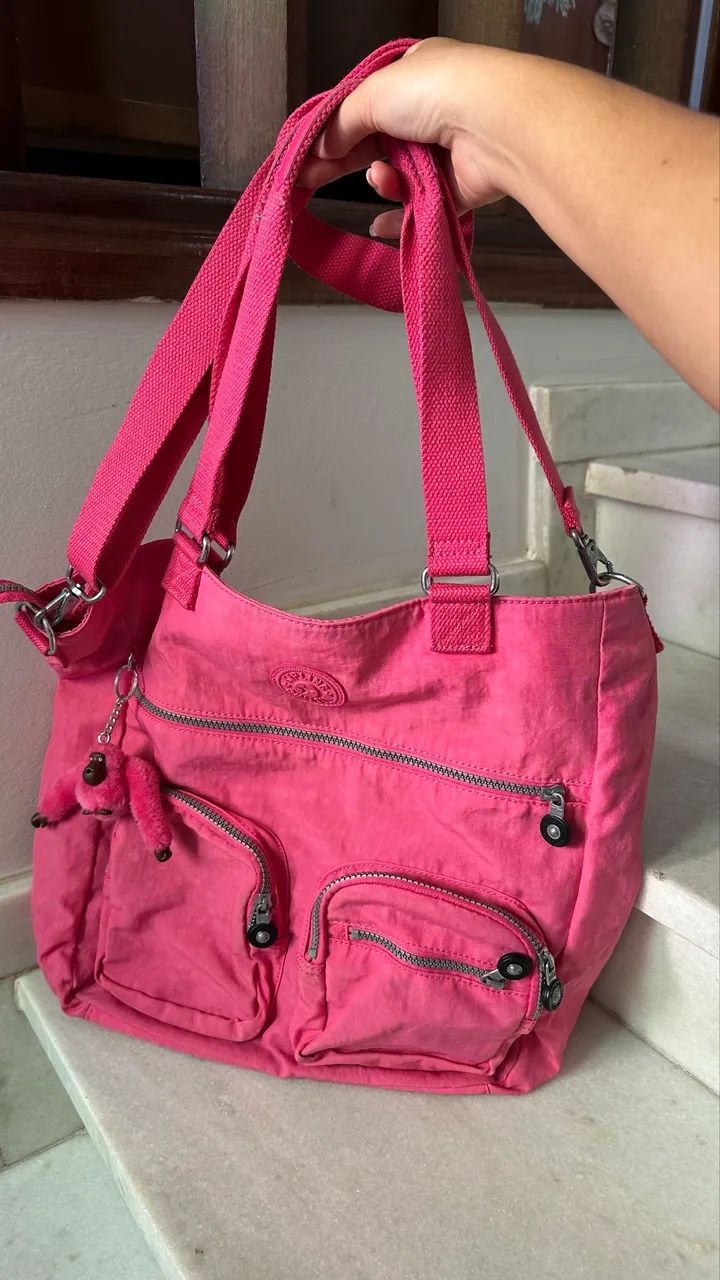 Bolsa Kipling Rosa Grande Original - Foto 2