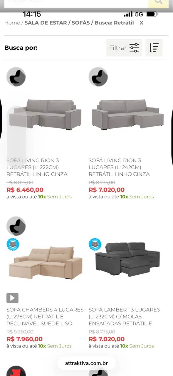 Sofá retrátil reclinável  - Foto 4