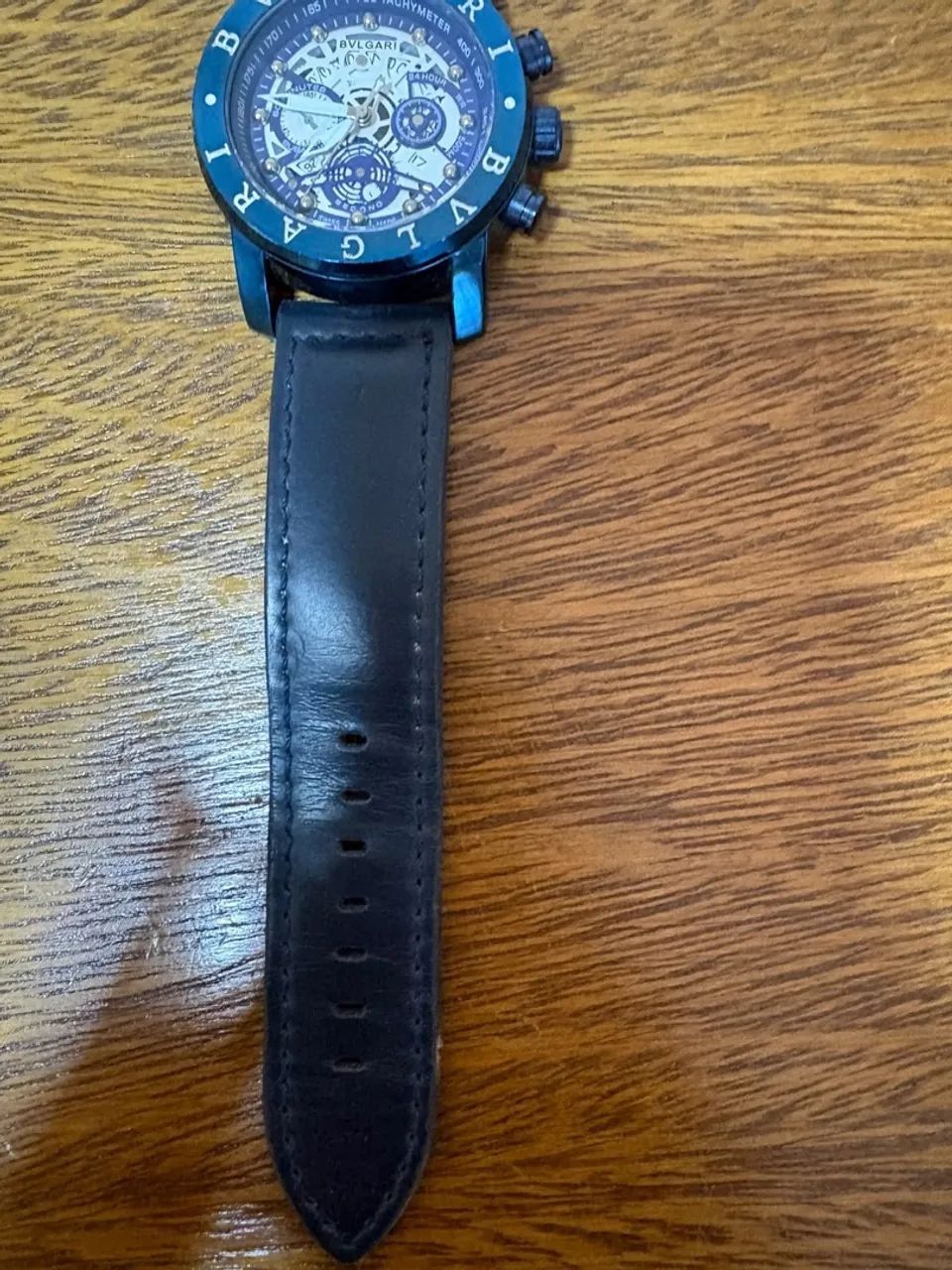 Relógio Bvlgari Cronógrafo Skeleton Azul - Foto 5