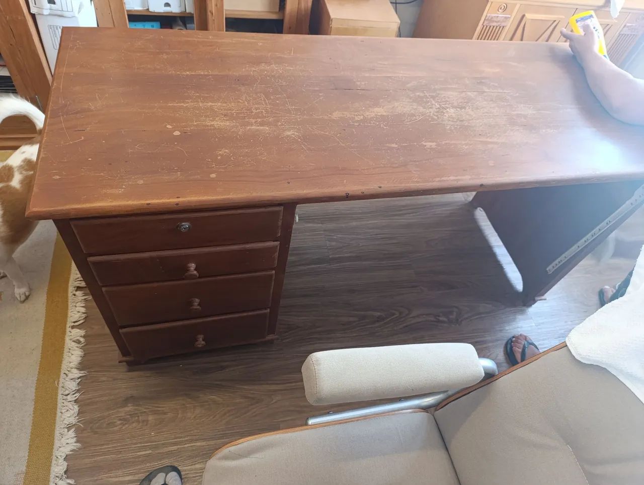 Mesa de escritório madeira maciça de demolição  - Foto 3