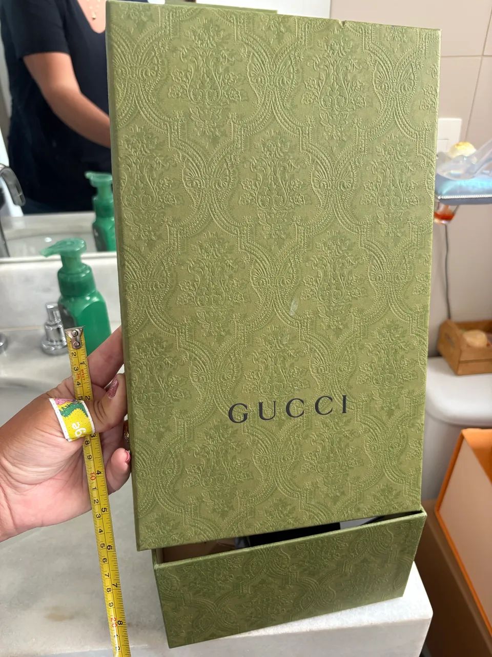 Caixa sapato Gucci verde 32x20cm - Itens Para Escritório - Centro