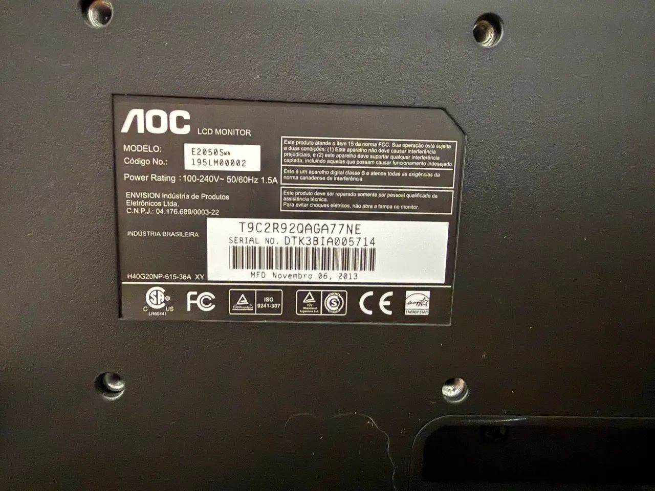 Monitor AOC 19.5" (E2050Swn) - Foto 2